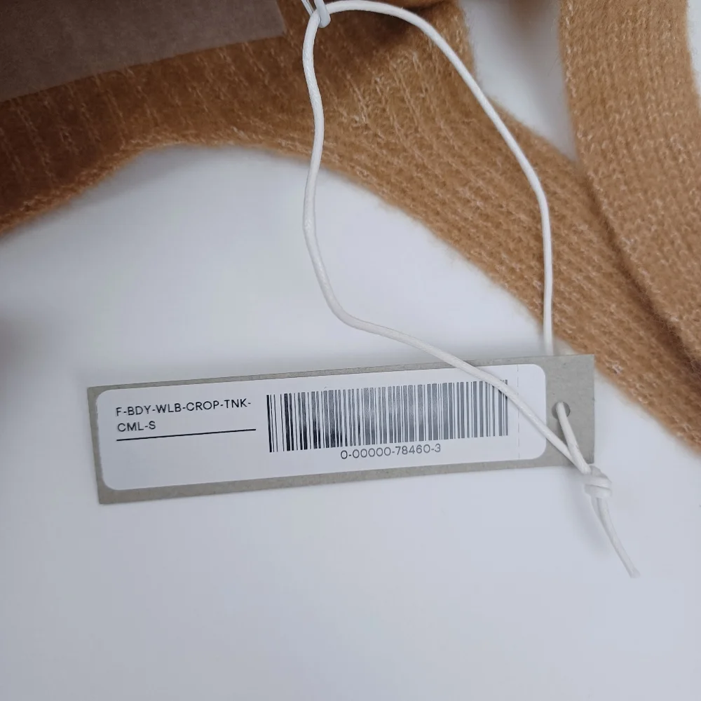 Everlane The Cozy Stretch Crop Tank Size S Women In Caramel  Wool Blend Preppy